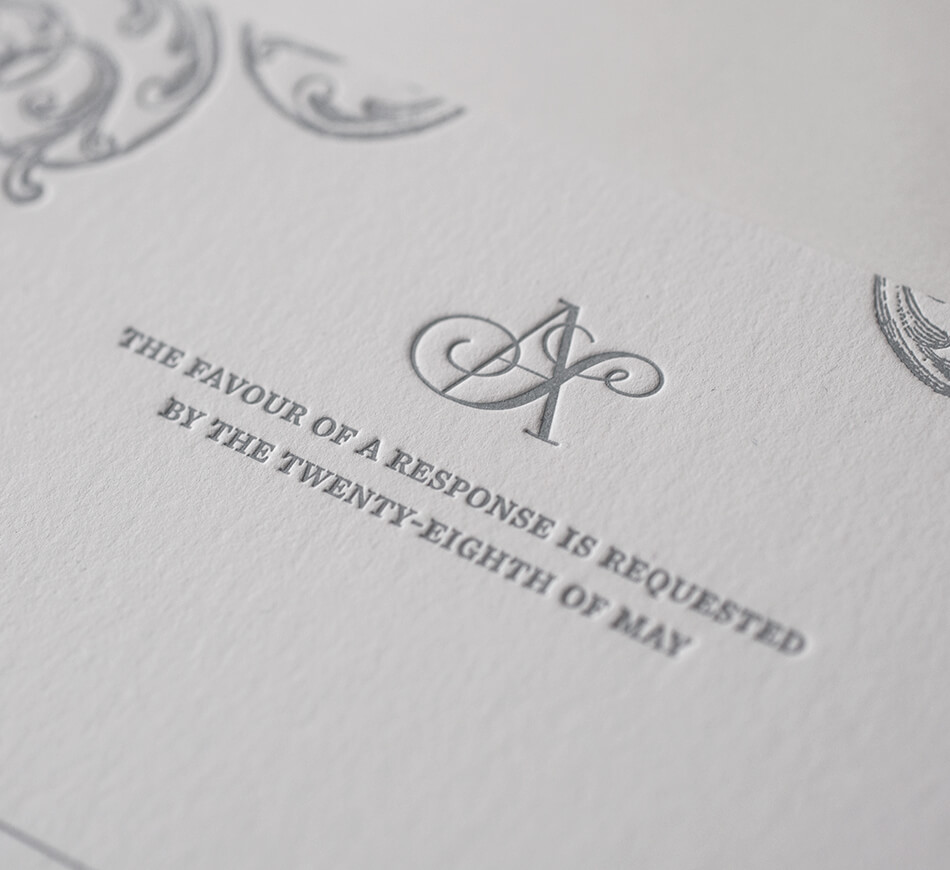 Letterpress reply card