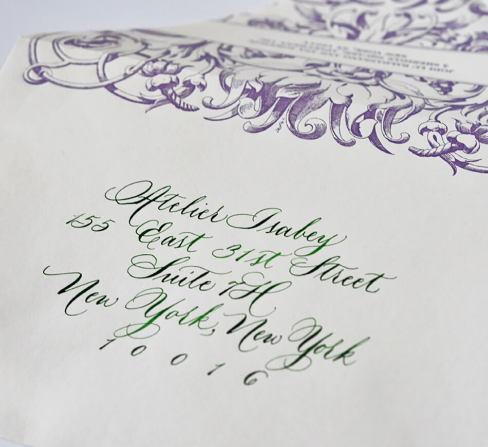 Hand calligraphy on an envelope