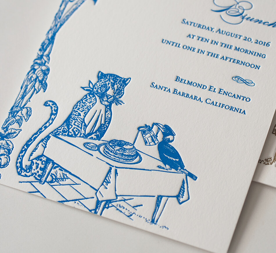 Letterpress whimsical illustration