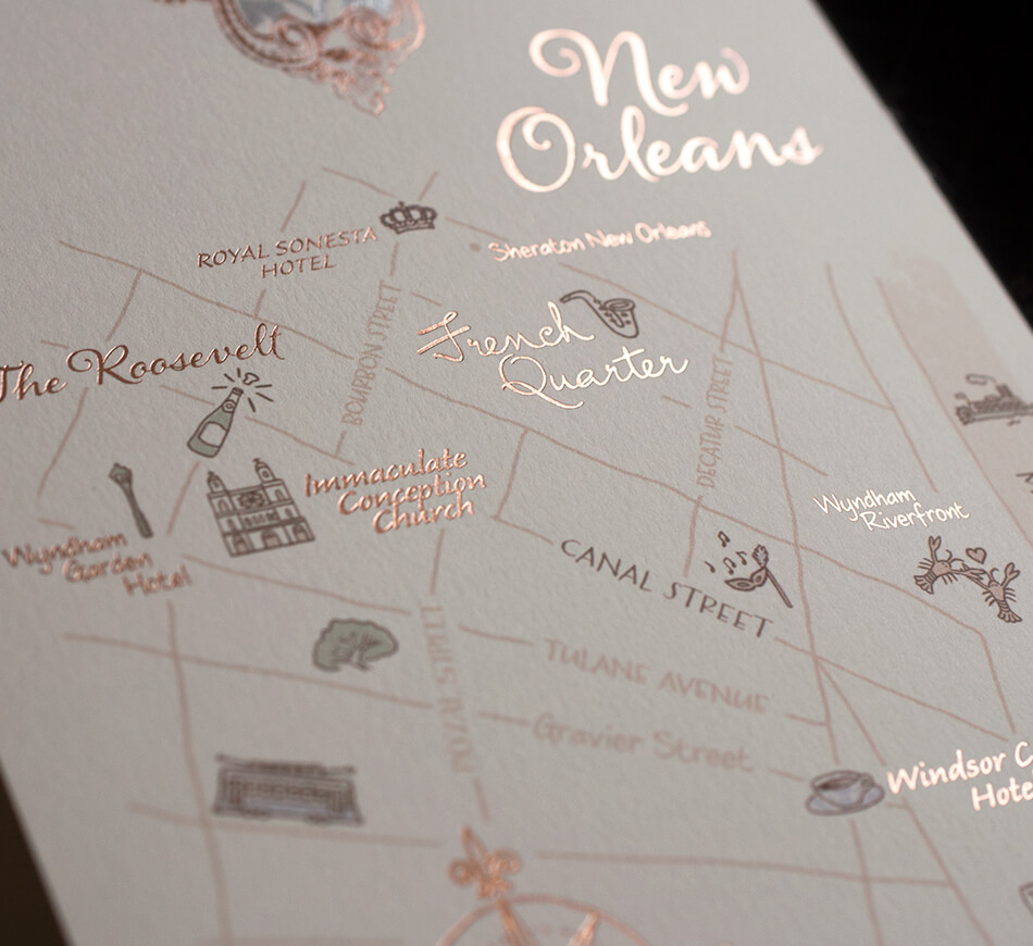 New Orleans wedding map