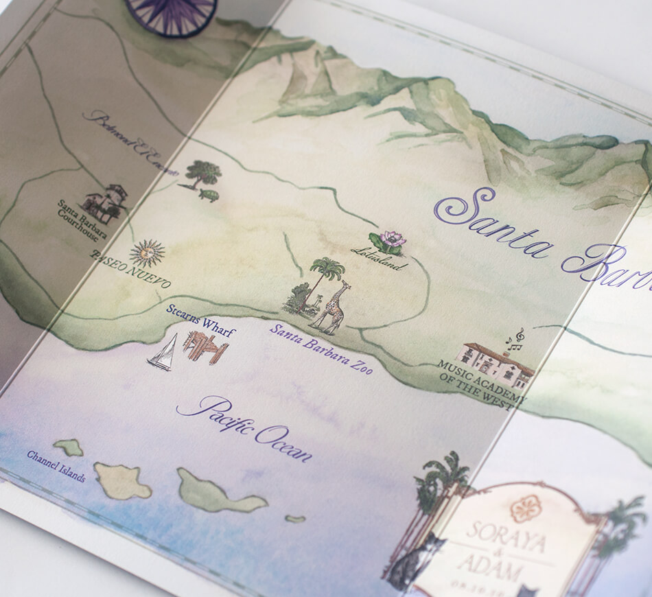 Watercolor map details