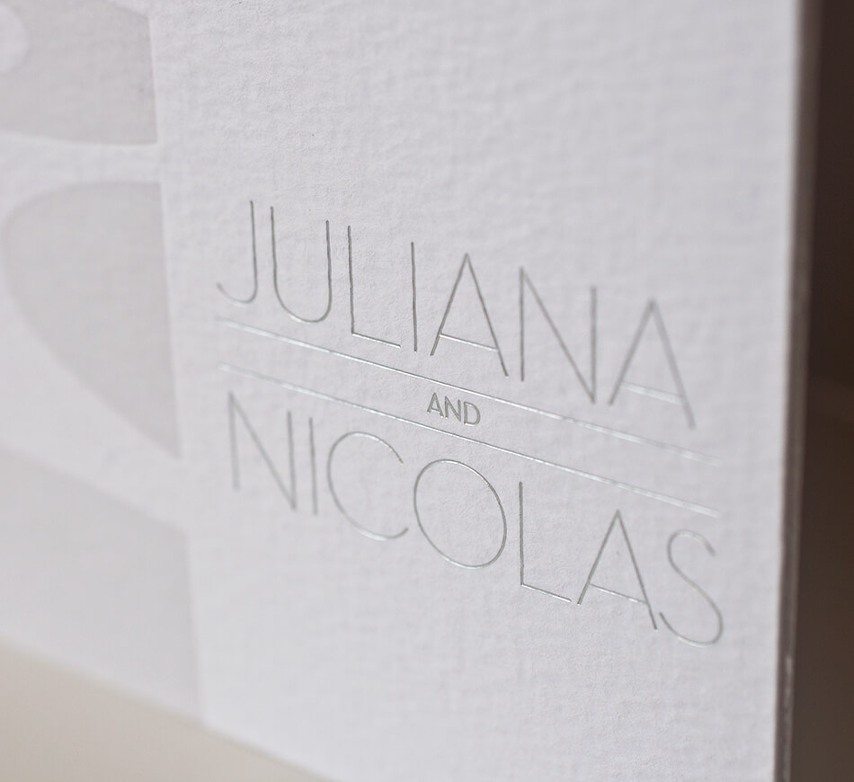 Silver foil modern typography