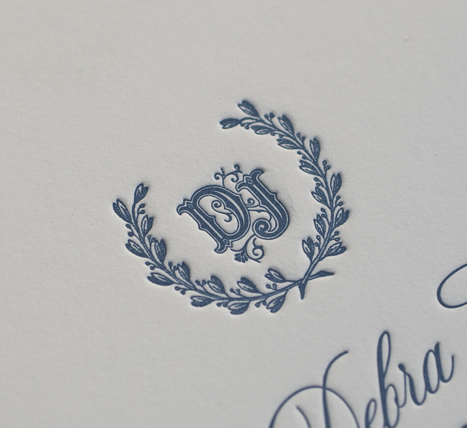 Classic monogram with wreath