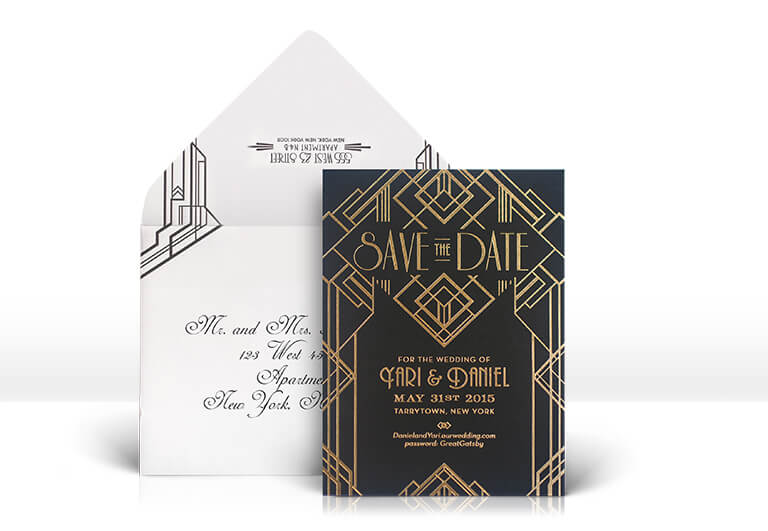 Great Gatsby save the date