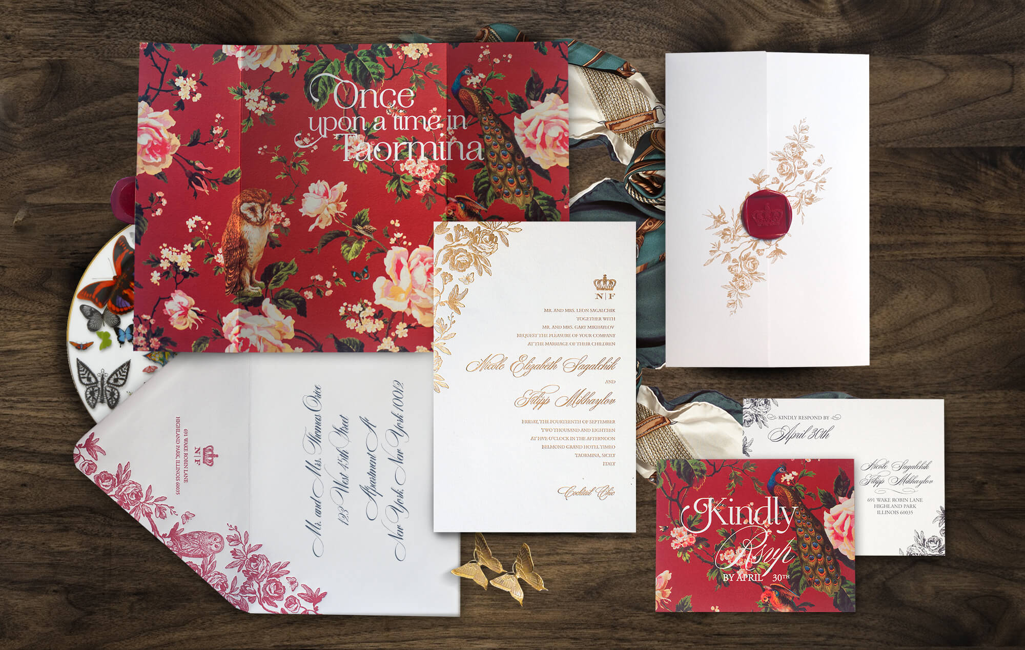 Sicily Italy wedding invitation