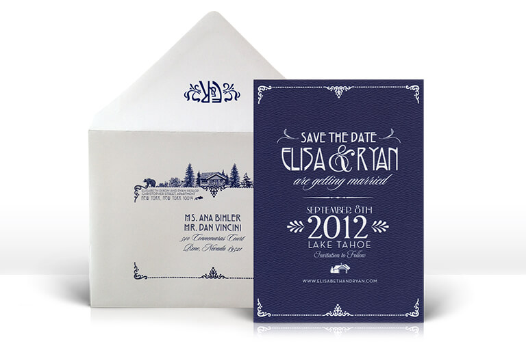 Lake Tahoe destination save the date