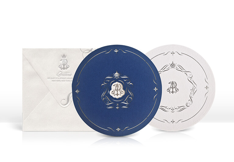 Luxury baby christening invitation