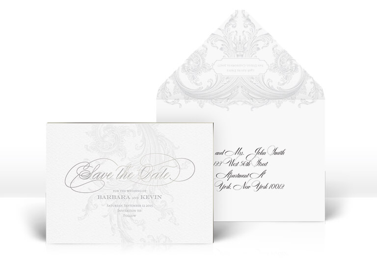 Ornate save the date