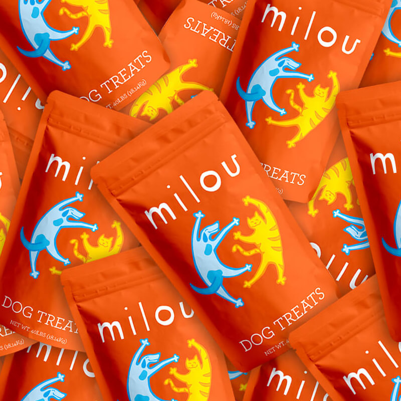 Milou pet store and accessories branding and logo design