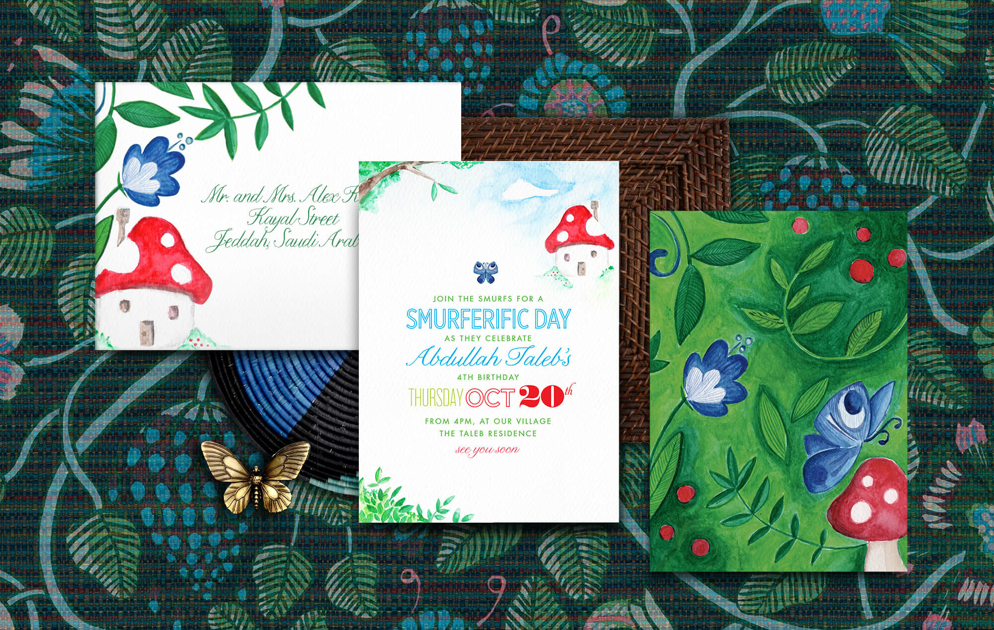 The Smurfs kids birthday party invitation