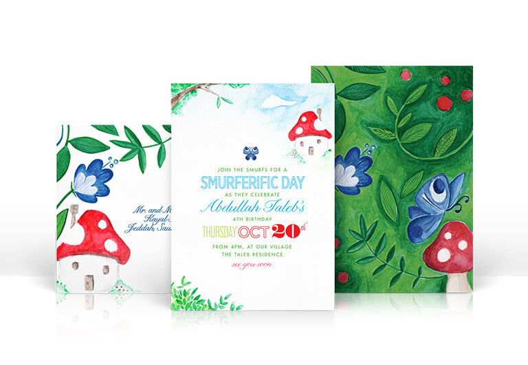 Smurf Birthday Party Invitation