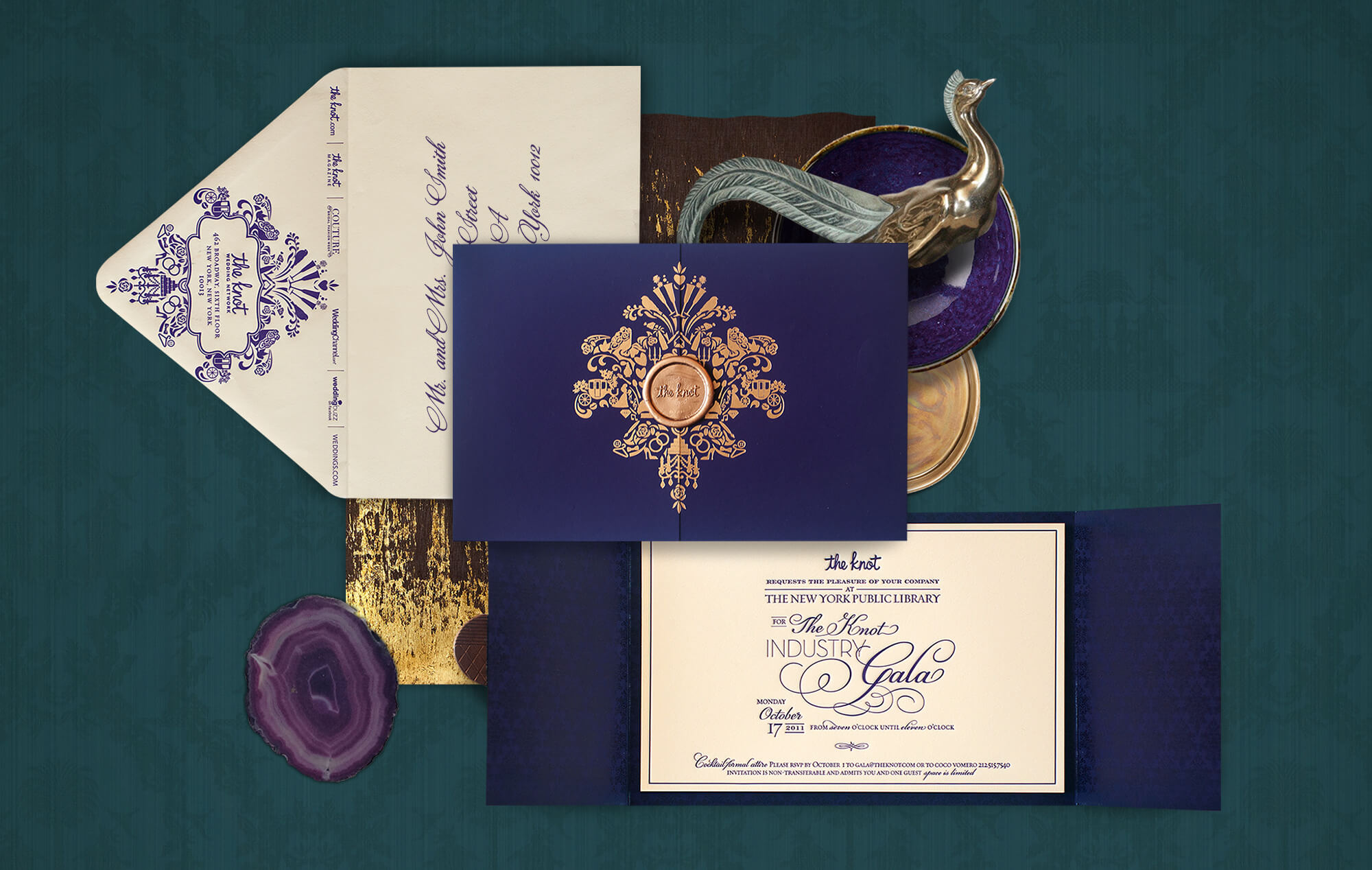 Corporate wedding gala invitation for The Knot