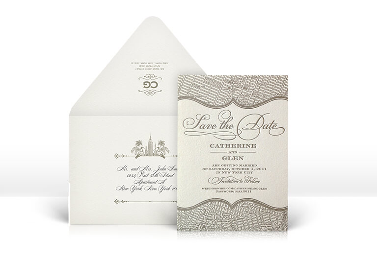 Vintage New York save the date