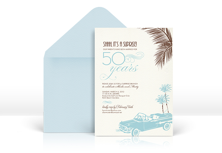 50th Anniversary party invitation