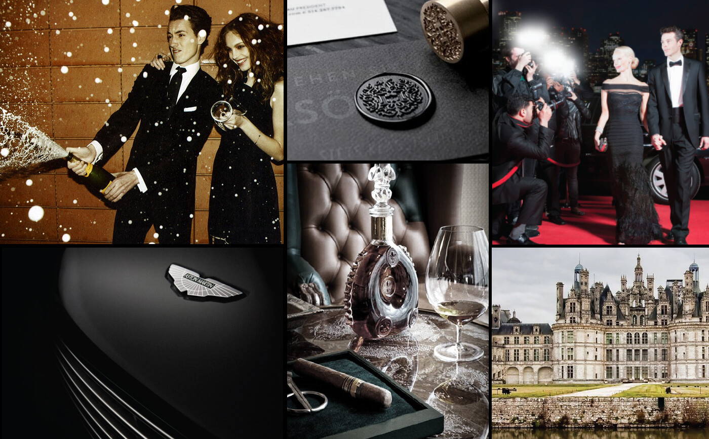 Luxury lifestyle inspiration board