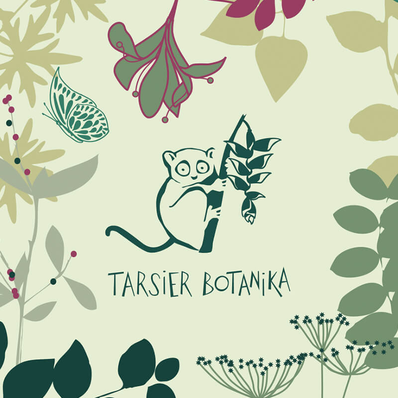 Tarsier Botanika resort and garden brand identity
