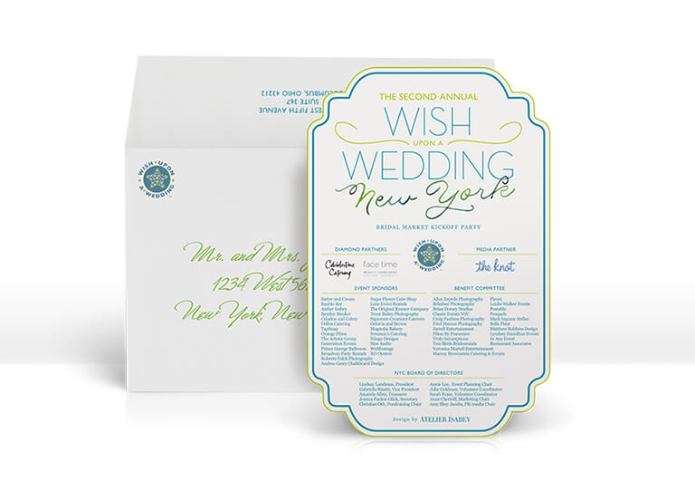 Wish upon a wedding charity invitation