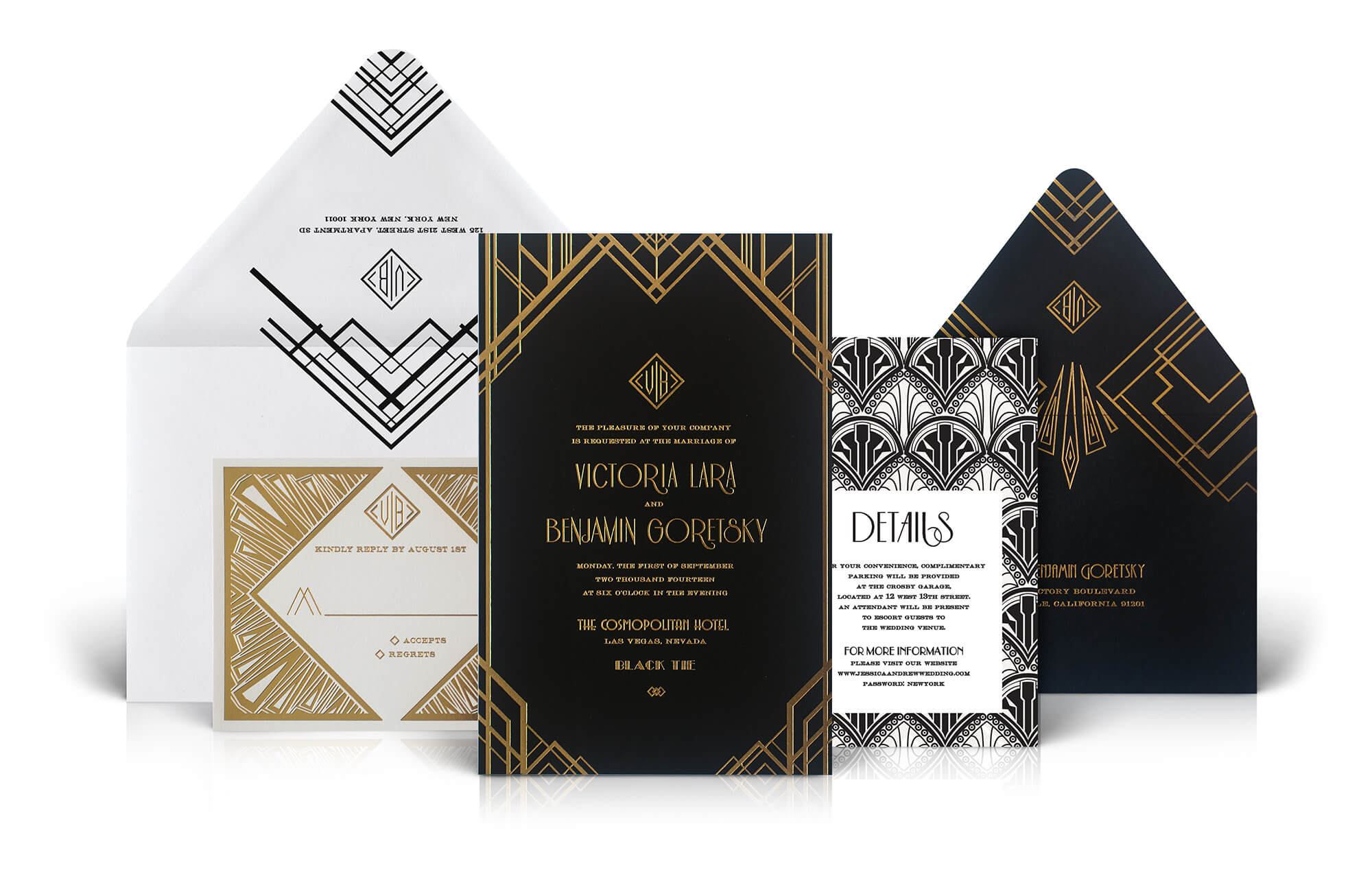 Great Gatsby Wedding Invitation Atelier Isabey