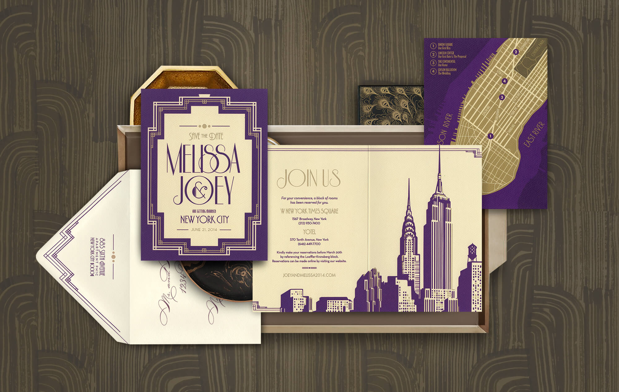 New York City Art Deco save the date