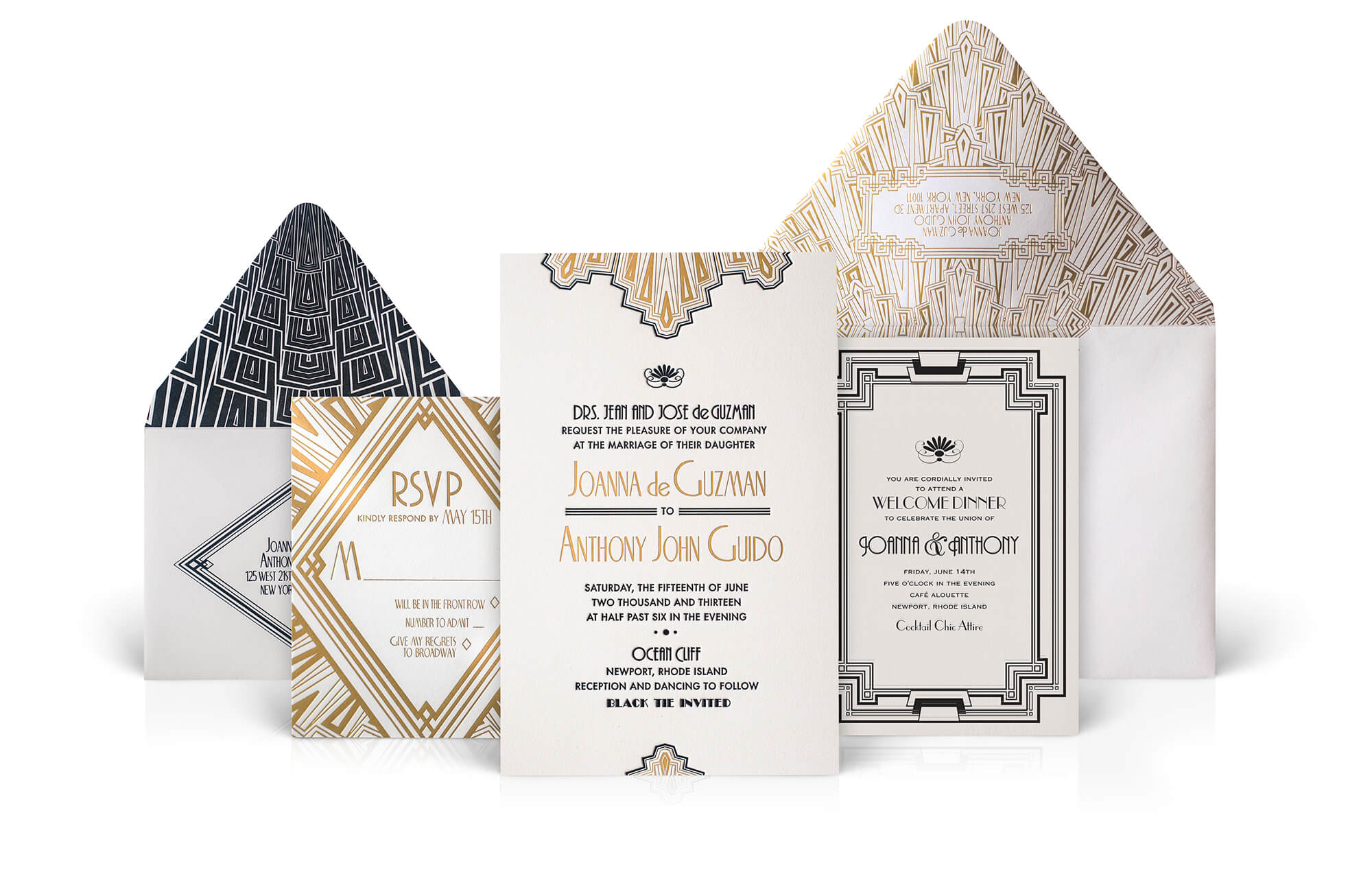 Great Gatsby wedding invitation