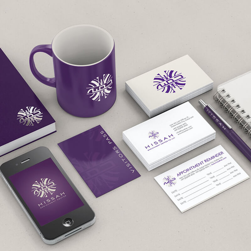 Hissah Enrichment Center collateral branding