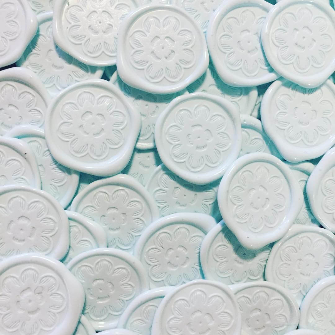 Light blue wax seals