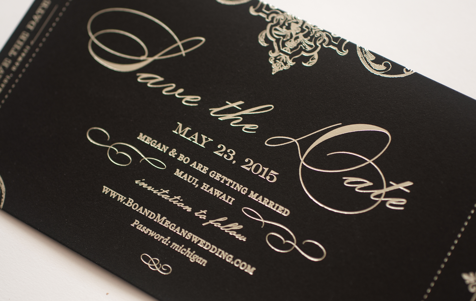 Save the date typography lettering