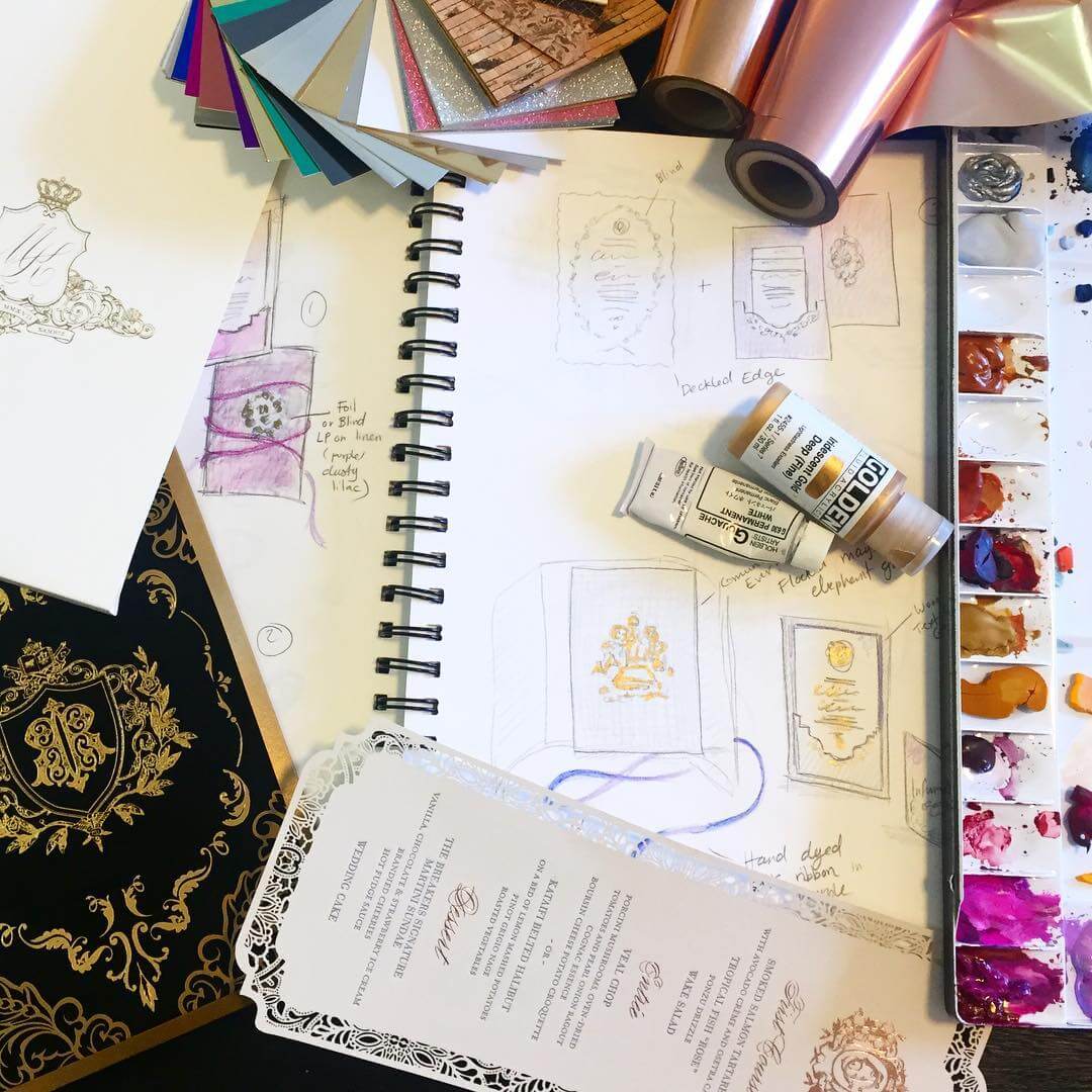 Wedding invitation sketches