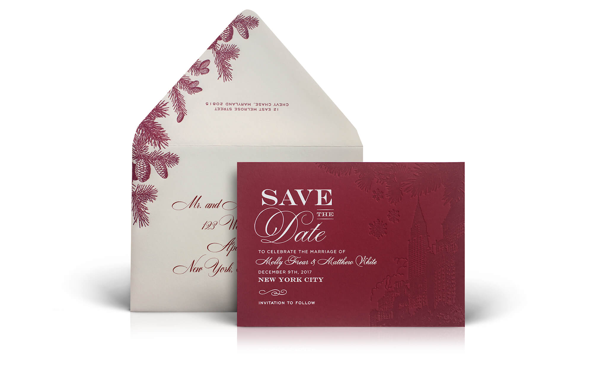 Winter red save the date
