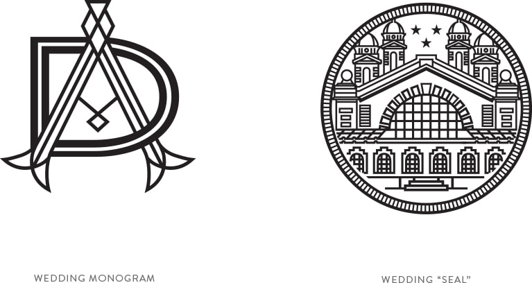 Wedding monogram and seal