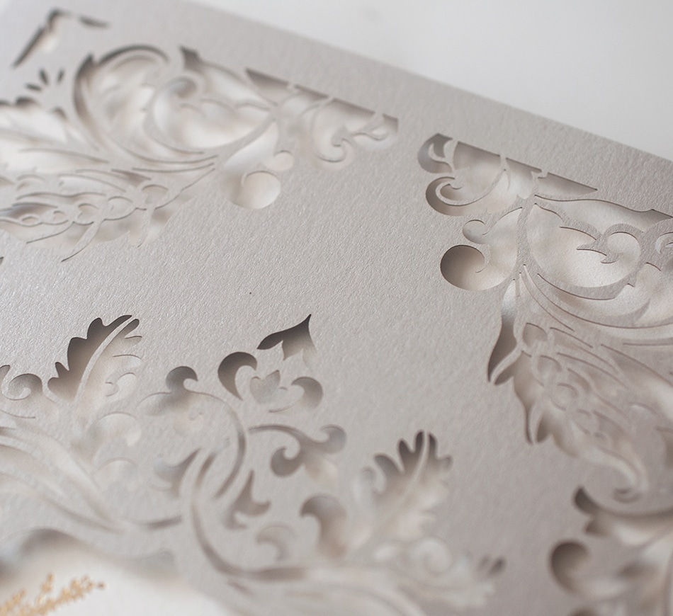 Laser cut ornate scrollwork