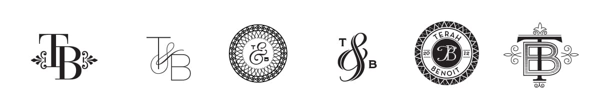 Modern Saint Barts monograms