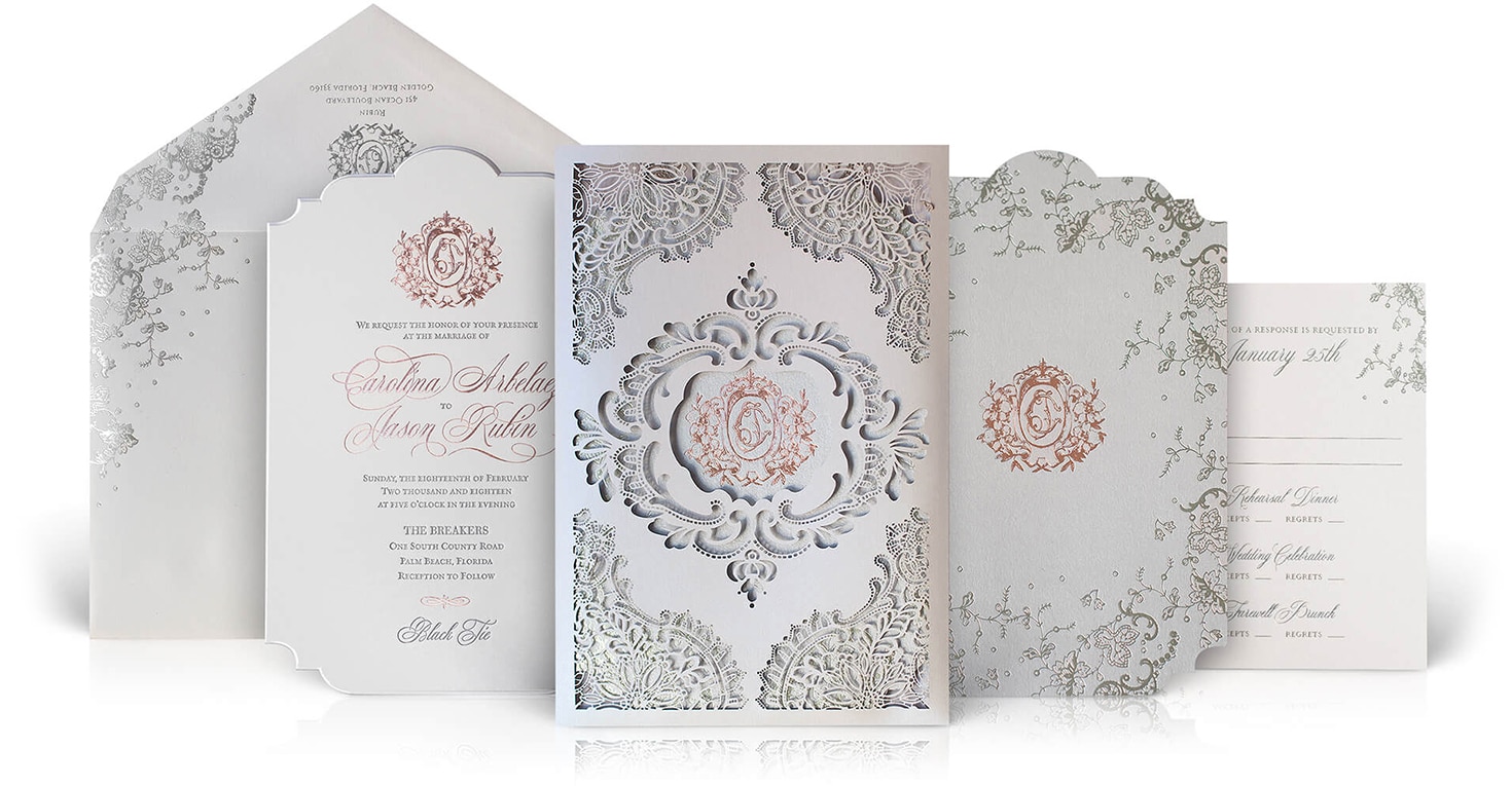 The Breakers luxury wedding invitation