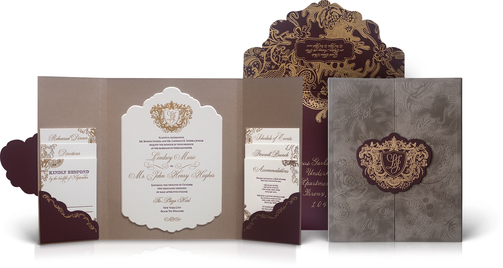 The Plaza wedding invitation