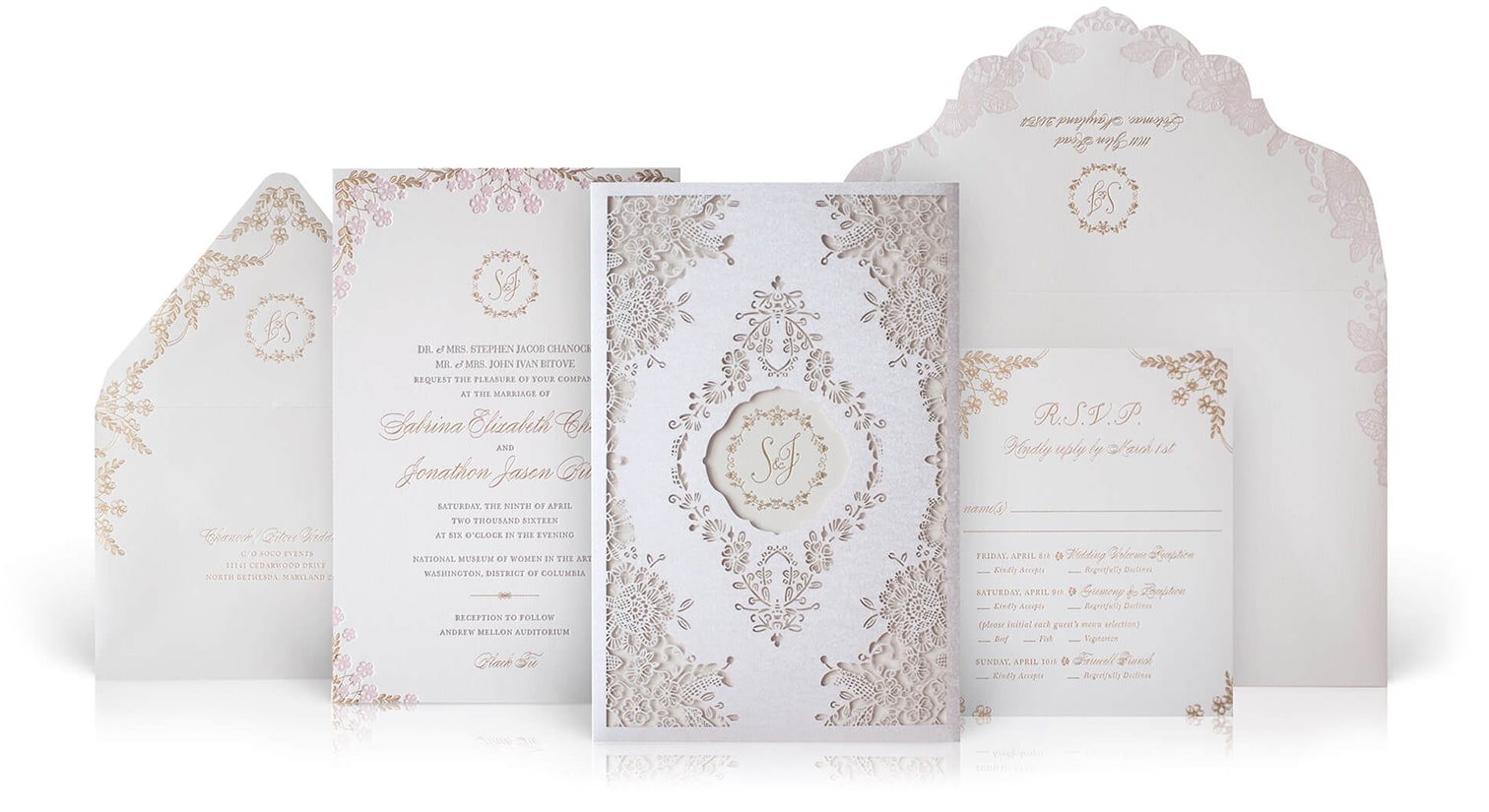 Washington DC wedding invitation