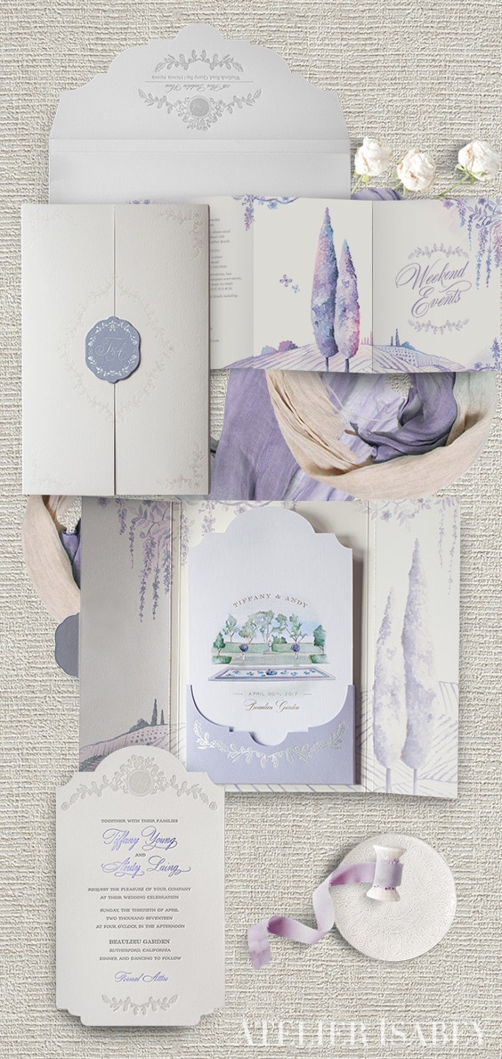 Napa Valley wedding invitation