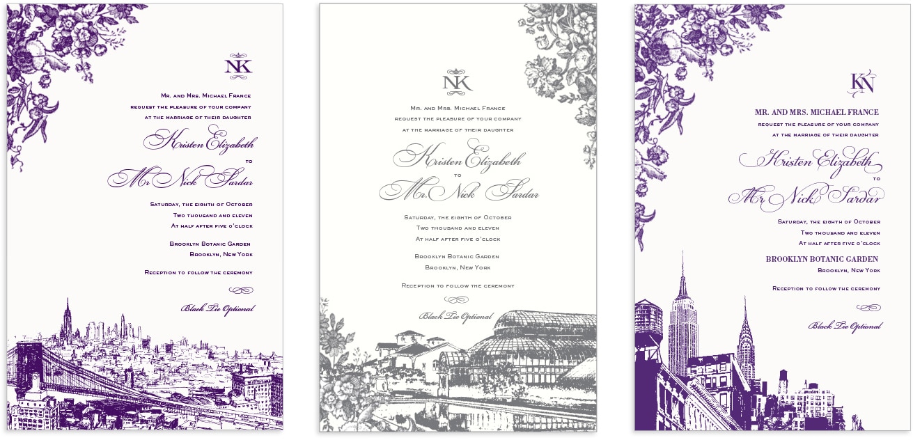 Brooklyn and botanical garden invitation sketches