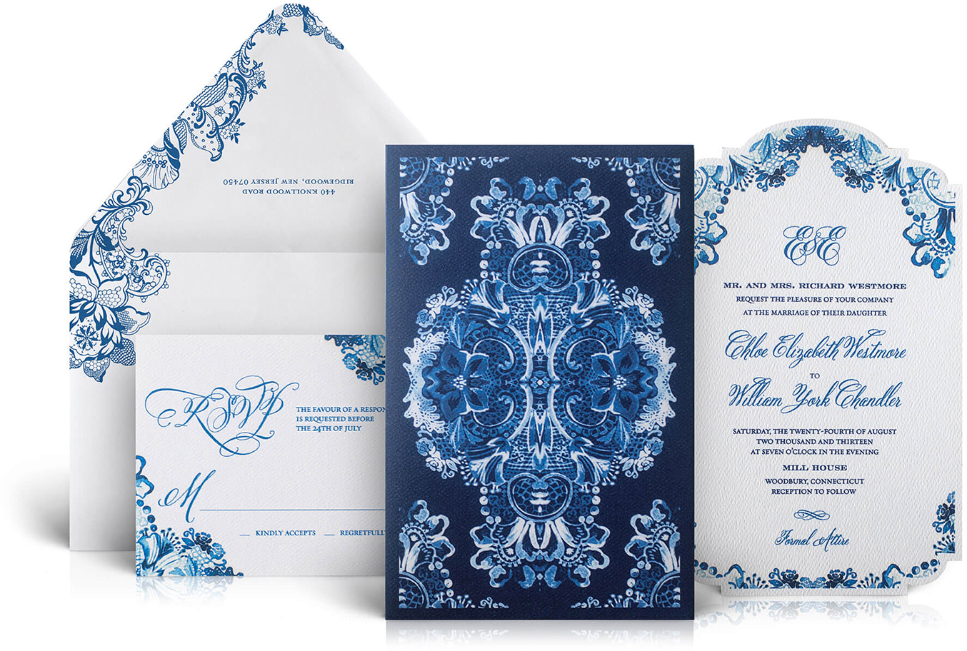 Mill House wedding invitation