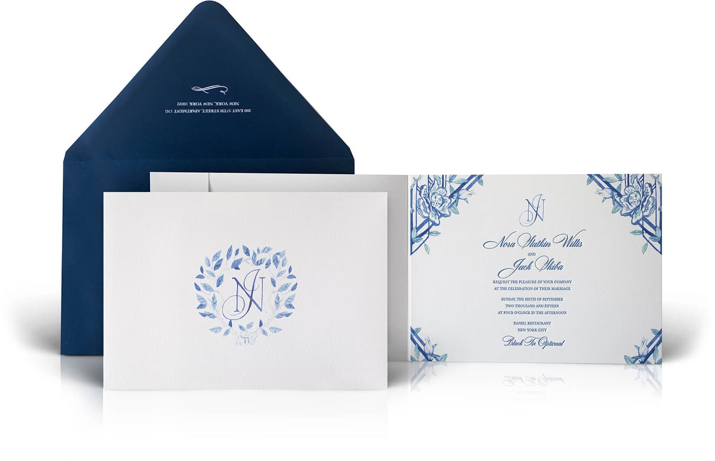 Daniel Restaurant wedding invitation