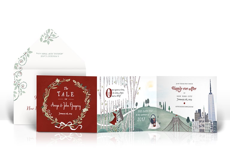 Little red riding hood save the date