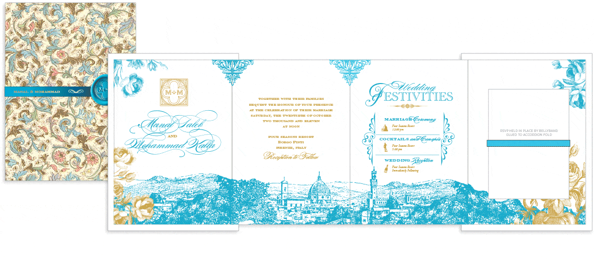 Florence invitation design sketches