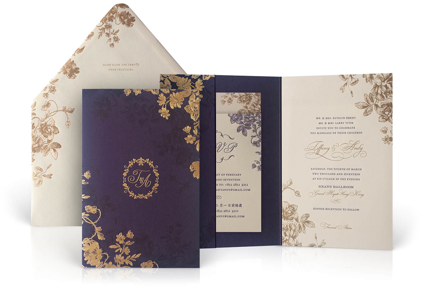 Grand Hyatt Hong Kong wedding invitation