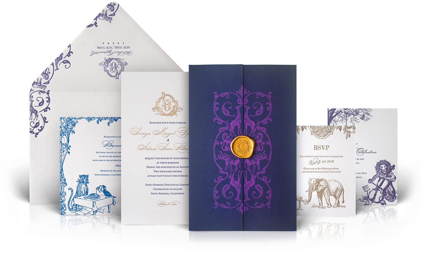 Santa Barbara wedding invitation