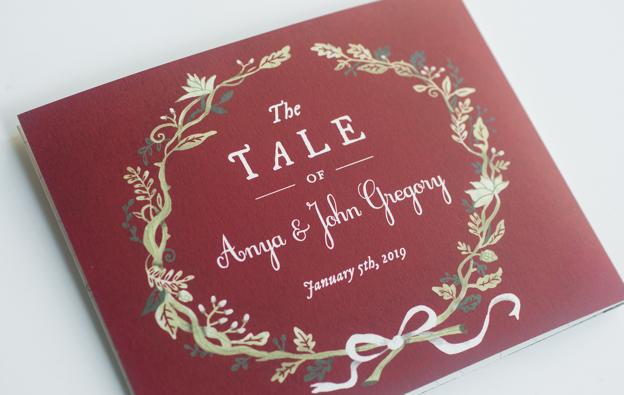 Save the date fairytale book cover
