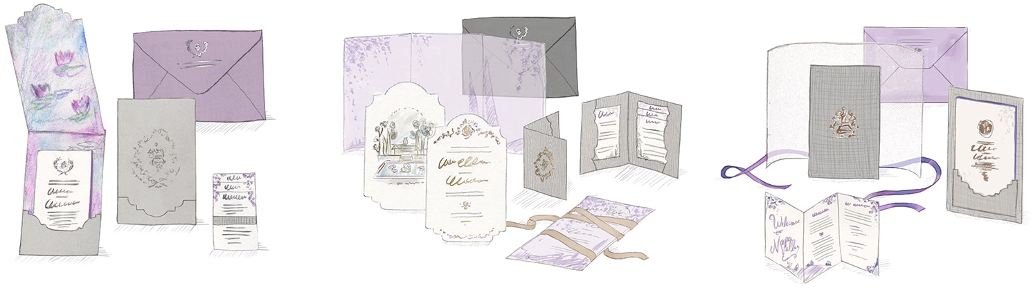 Wedding invitation sketches