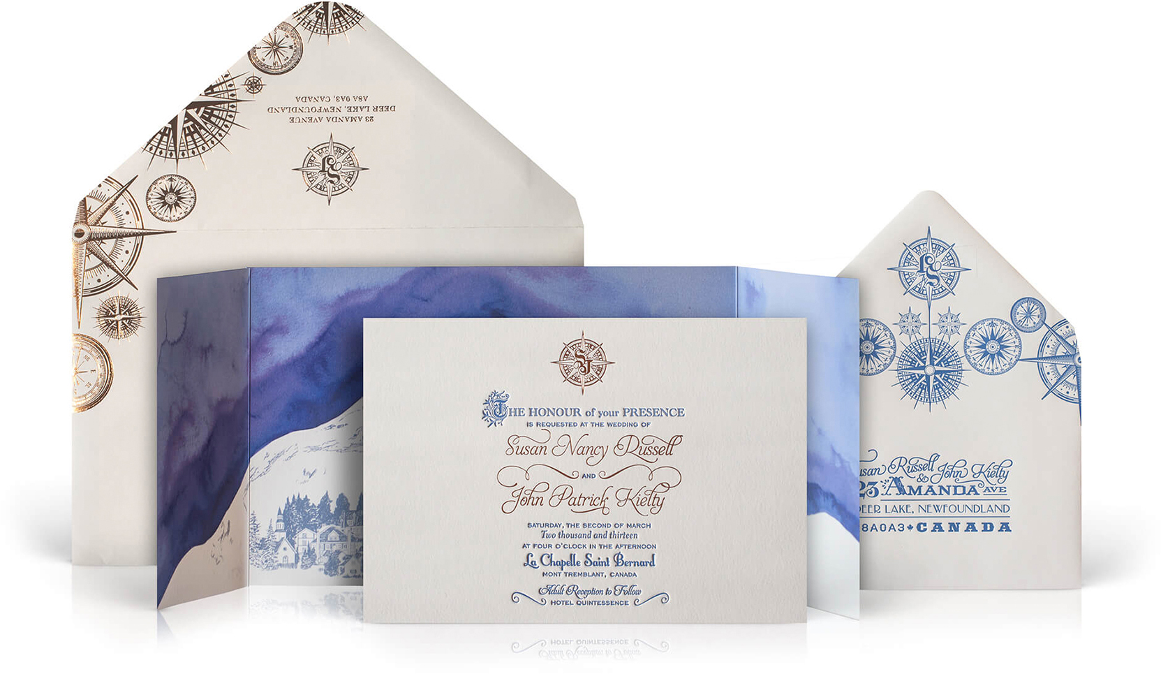 Winter fairytale wedding invitation