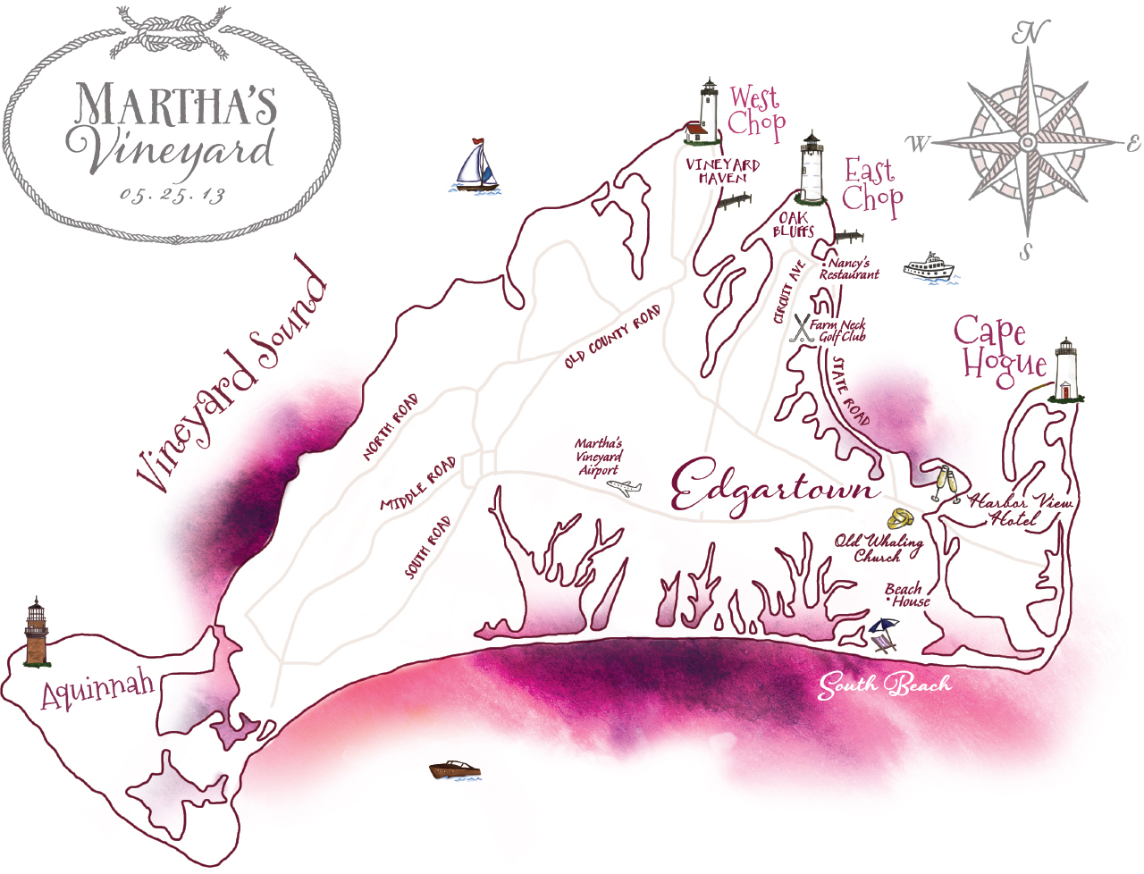 Map of Martha's Vineyard