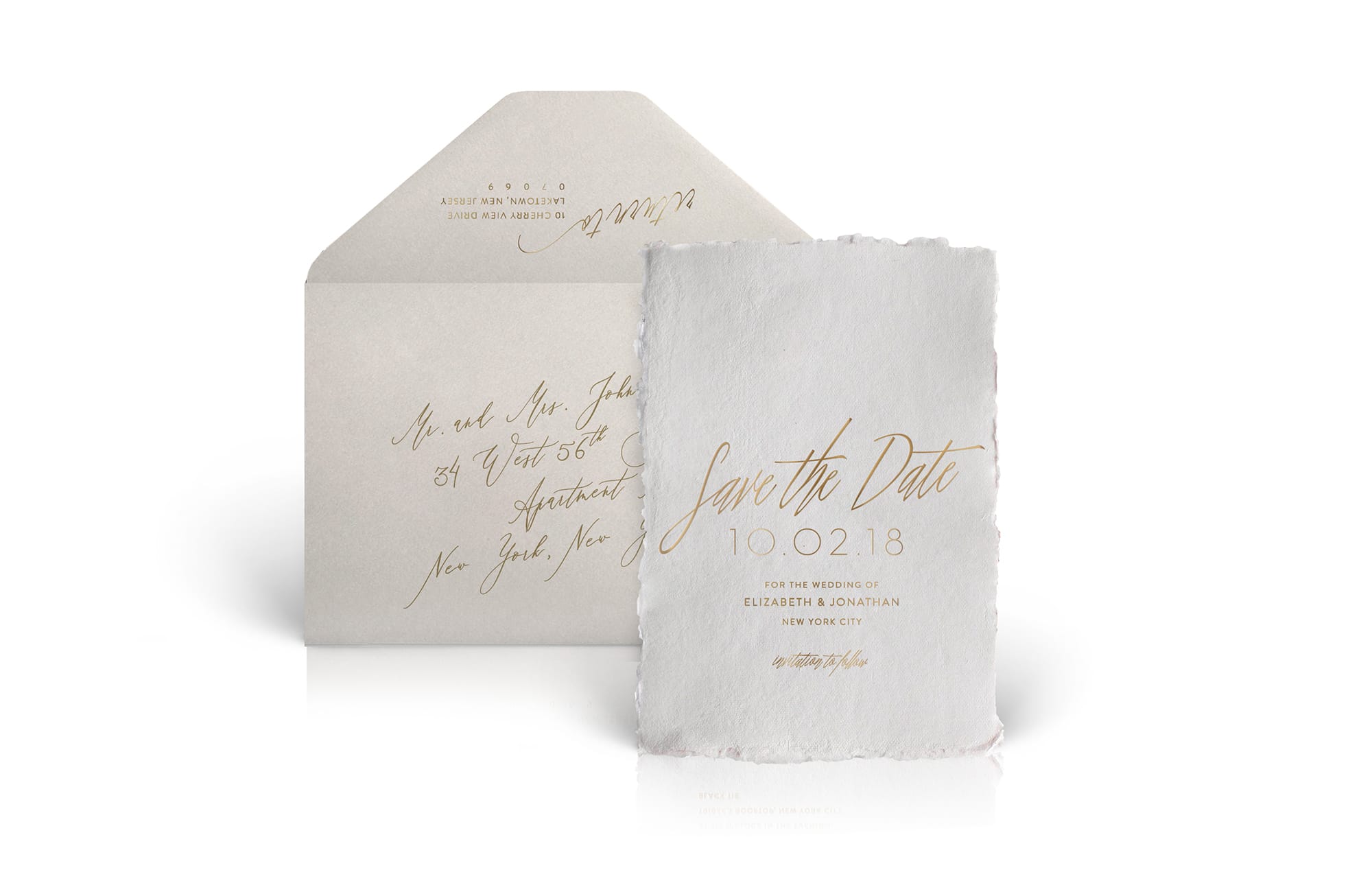 Vintage modern save the date