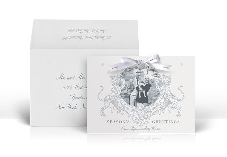 Elegant photo holiday card