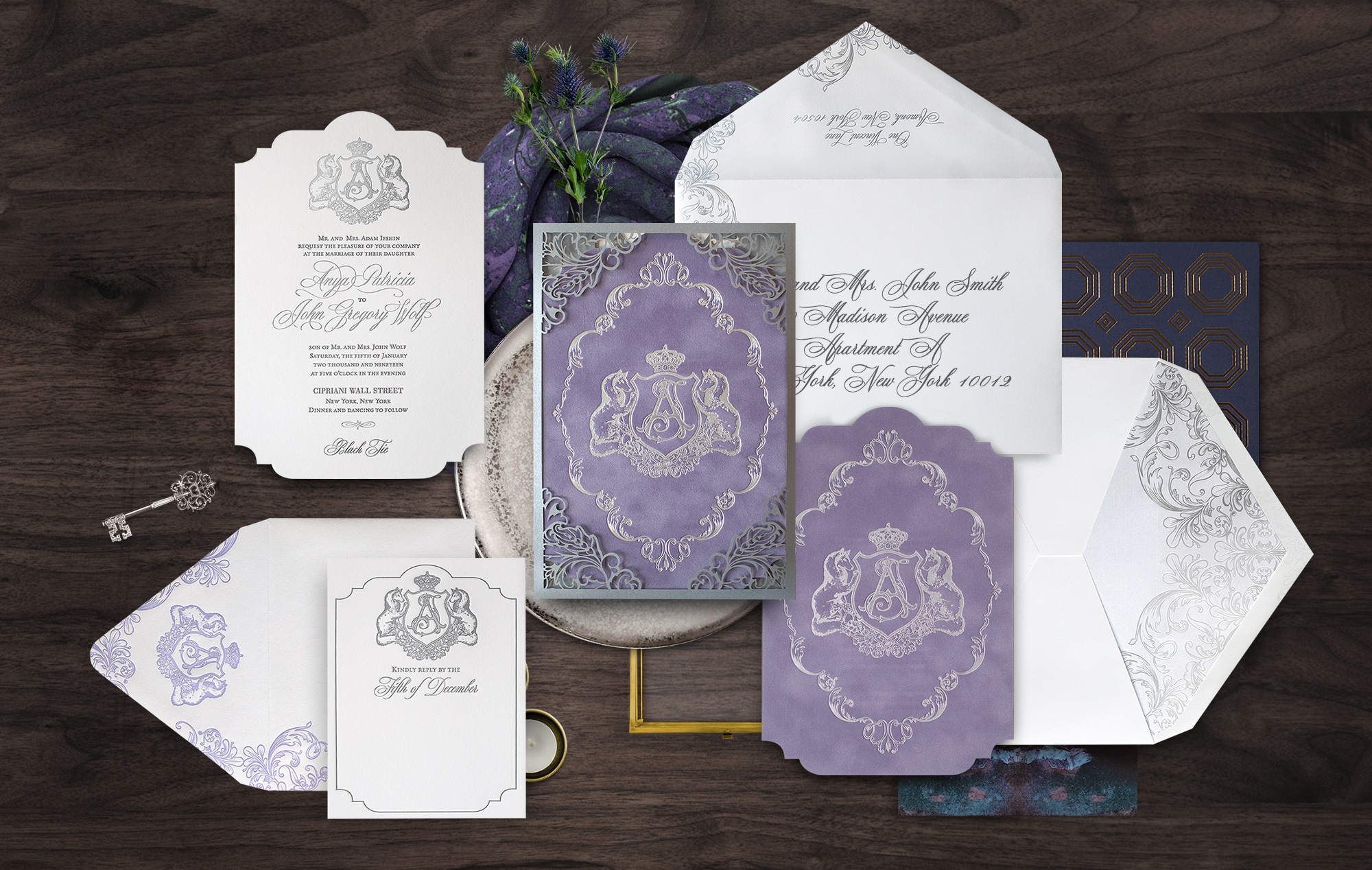 Fairytale inspired wedding invitation